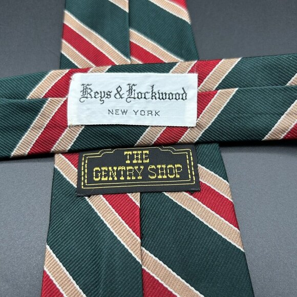 Lot of 6 Men's Neck Ties 55-58" Long 3" Wide Stripe Plaid Gray Purple Pink Black - Picture 5 of 10